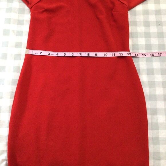 Zara Red Mini Dress sleeveless woven sheath round neckline Ruffle top Small - Picture 11 of 15